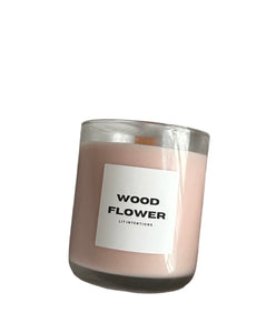 WOOD FLOWER CANDLE